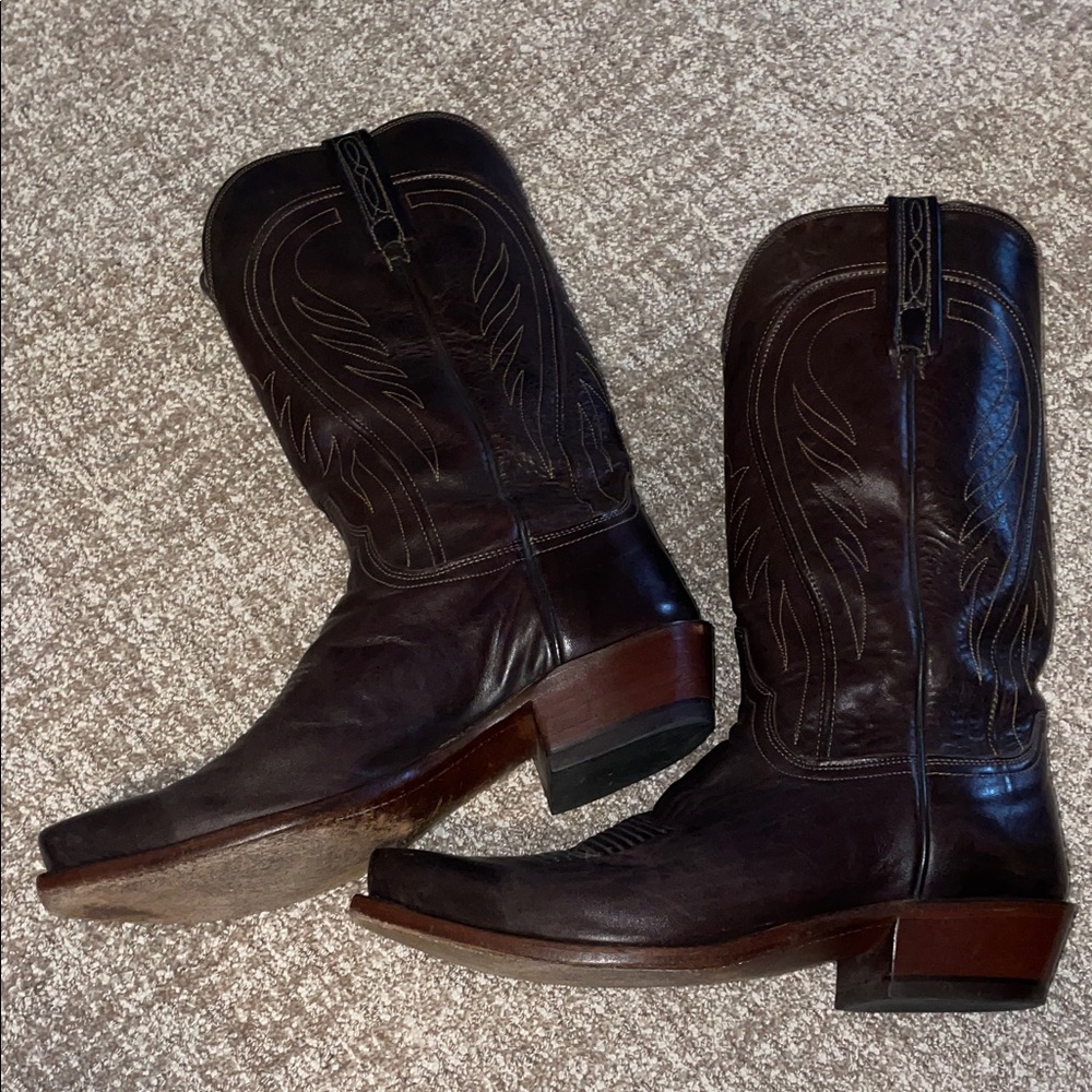 Sold 
Men's Dark Brown Western Cowboy Boots 1883 BY Lucchese